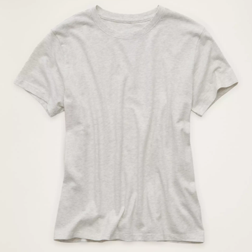 Heather Frost Solid Crew Neck Cotton Basic Everyday T-Shirt