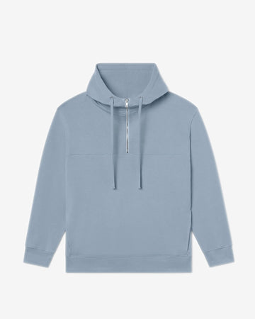 Organic Cotton Half-Zip Oversized Drop Shoulder Hoodie