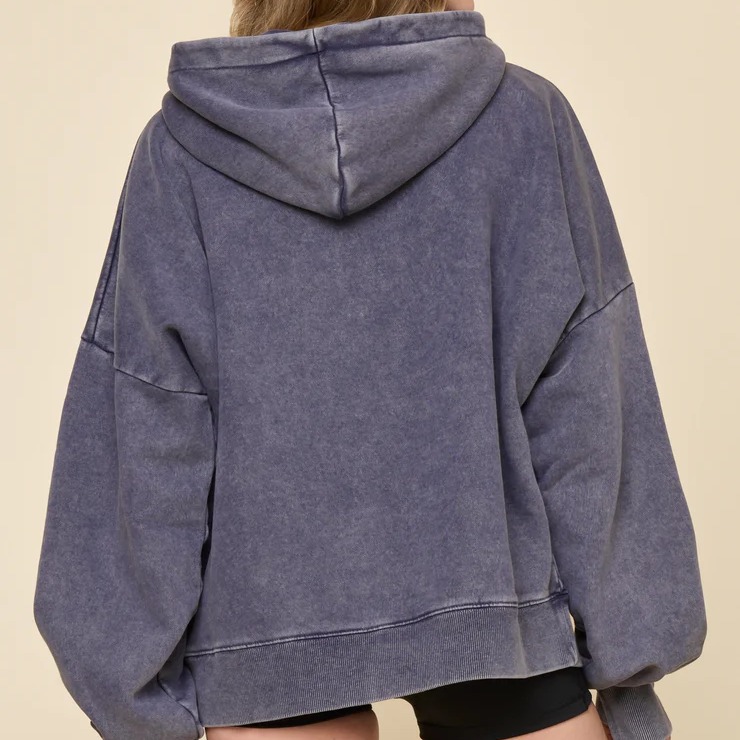 Boxy Oversized Vintage Wash Boyfriend Style Hoodie